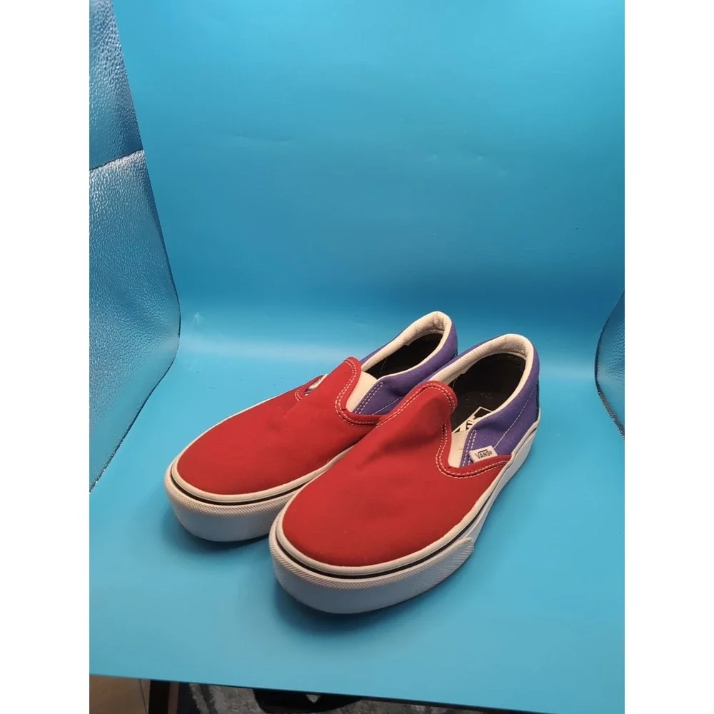 platform multicolor red purple green vans is mens‎ 6 women's 7.5